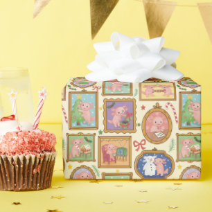 Hand Drawn Axolotl Christmas Wrapping Paper Roll  