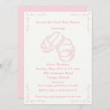 Hand Drawn Baby Girl Baby Shower Invite