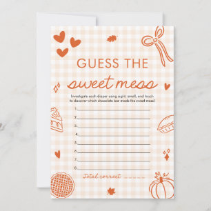 Hand Drawn Baby Shower Guess The Sweet Mess Game Invitation