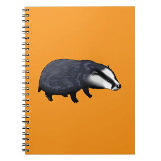 Hand Drawn Badger Illustration Design Notebook