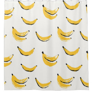 Hand-drawn bananas, stylish seamless pattern. shower curtain