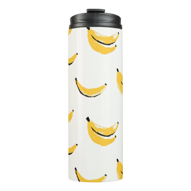 Hand-drawn bananas, stylish seamless pattern. thermal tumbler (Front)
