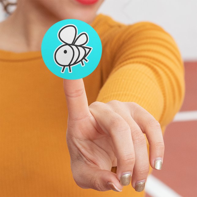 Hand Drawn Bee Custom-Cut Vinyl Sticker (Creator Uploaded)