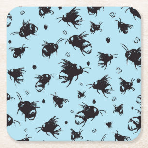 Hand-Drawn Bee Illustration Coaster