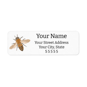 Hand Drawn Bee Return Address Label