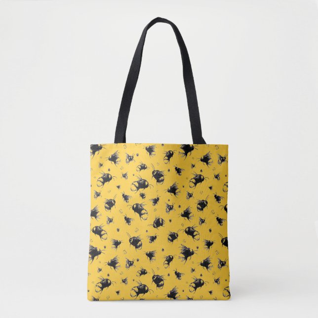 Hand Drawn Bee Tote Bag – Cute Bee Birthday Gift  (Front)