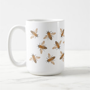 Hand Drawn Bees Mug