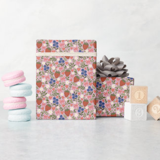Hand Drawn Berry Pattern  Wrapping Paper Roll