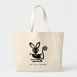 Hand drawn BILBY - Australia -Wildlife -Nature  Large Tote Bag
