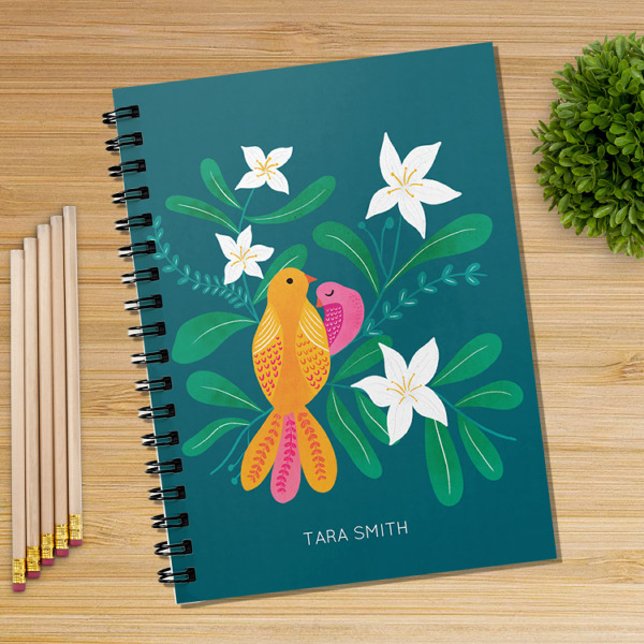 Hand Drawn Bird and Floral Notebook (Creator Uploaded)
