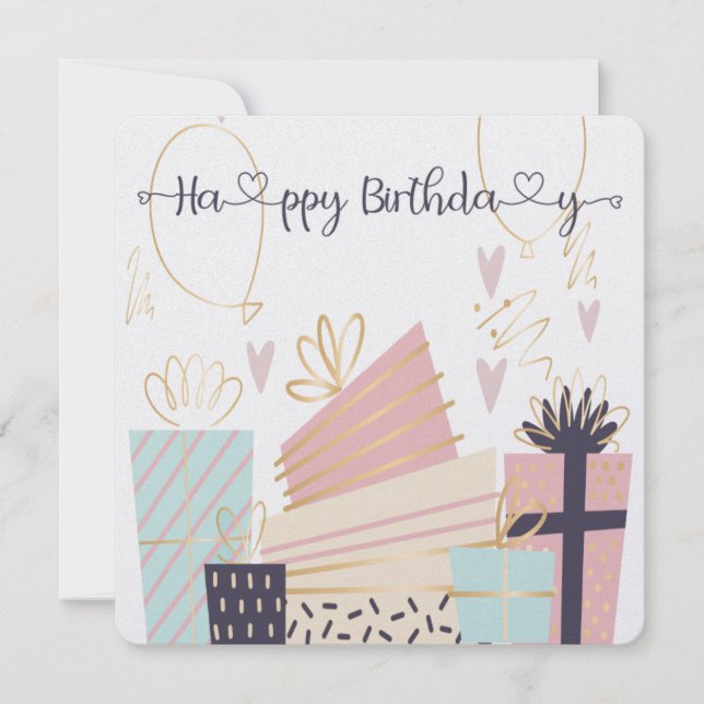 Hand Drawn Birthday Card  (Front)