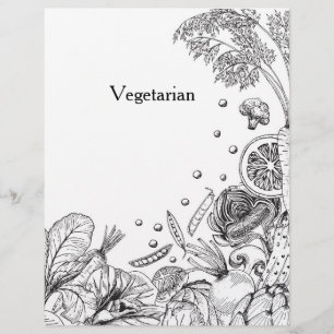 Hand Drawn Black Vegetables Recipe Category