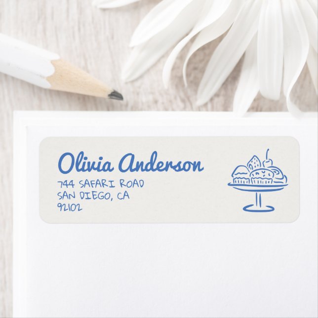 Hand Drawn Blue Bun In The Oven Baby Boy Shower (Insitu)