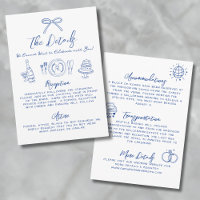Hand Drawn Blue Wedding Details