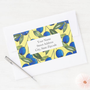 'Hand Drawn Blueberries 2 Pattern' Labels