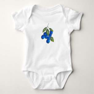 Hand Drawn Blueberries Baby Bodysuit