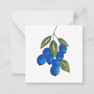 Hand Drawn Blueberries Card