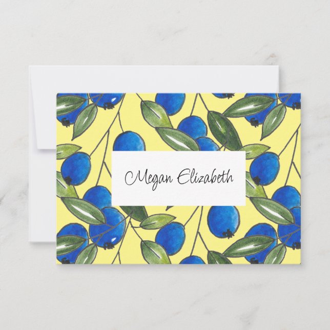 Hand Drawn Blueberries Pattern (Front)