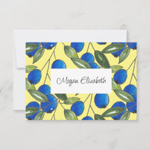 Hand Drawn Blueberries Pattern