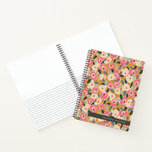 Hand-Drawn Bold Inky Floral Pattern- Sunlit Meadow Notebook