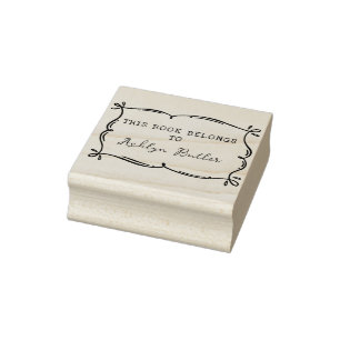 Hand Drawn Border Personal Library Book Stamp