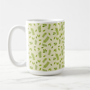Hand-Drawn Botanical Nature Seamless Pattern  Coffee Mug