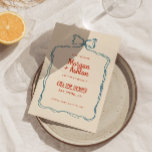 Hand Drawn Bow Frame Wedding  Save The Date<br><div class="desc">They are tying the knot! Celebrate in style with our quirky and whimsical wedding save the dates! This save the date card features a beautiful hand-drawn bow frame in a fun and playful style, accompanied by a casual, handwritten font that perfectly captures the excitement and joy of the occasion. The...</div>