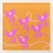 Hand-drawn Bows Pink  Yellow Lovers