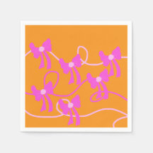 Hand-drawn Bows Pink  Yellow Lovers