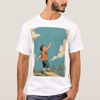 "Hand-Drawn Boy Illustration T-Shirt – Unique Grap