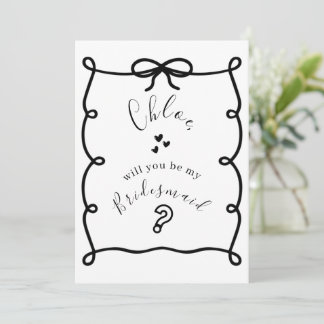 Hand Drawn Bridesmaid Proposal Cards