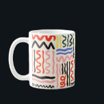 Hand drawn brush pattern, zigzags, lines and curve coffee mug<br><div class="desc">Hand drawn brush pattern,  zigzags,  lines and curves.</div>