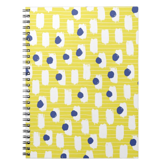 Hand drawn brush stroke seamless pattern.  notebook (Front)