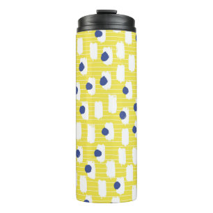 Hand drawn brush stroke seamless pattern. thermal tumbler