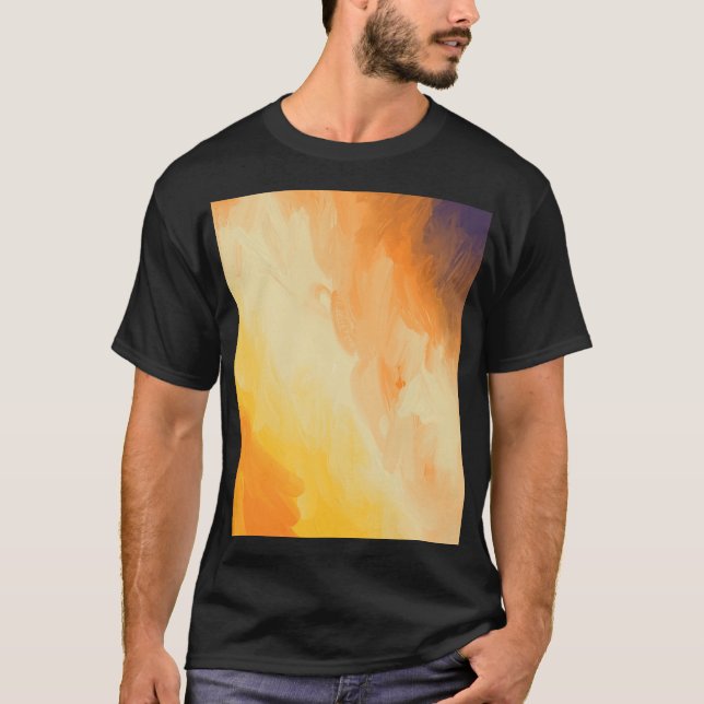 Hand drawn brushstrokes oil painting T-Shirt (Front)