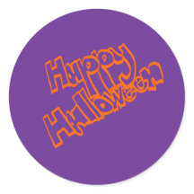 Hand-drawn bubble lettering of Happy Halloween