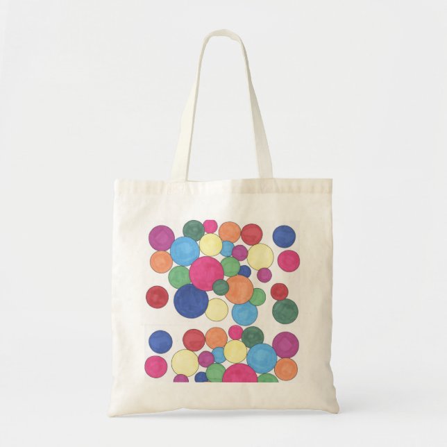 Hand Drawn Bubbles Tote Bag (Front)