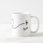 hand drawn buzzy fly mug<br><div class="desc">hand drawn buzzy fly with trail in black mug</div>