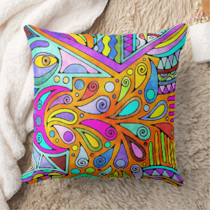 Hand Drawn By EDDArt - Blah Blah Blah 1 Cushion