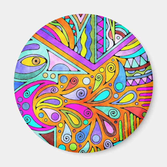 Hand Drawn By EDDArt - Blah Blah Blah 1 Magnet (Front)