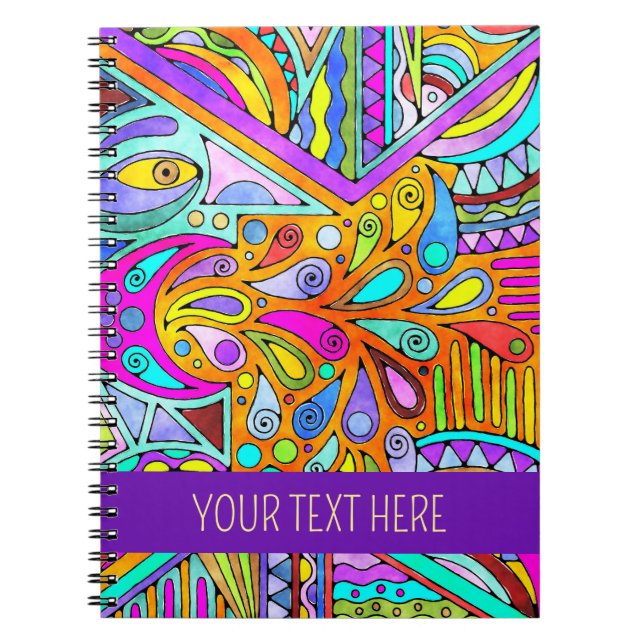 Hand Drawn By EDDArt - Blah Blah Blah 1 Notebook (Front)
