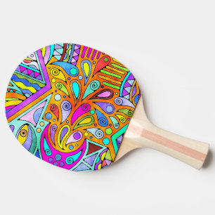 Hand Drawn By EDDArt - Blah Blah Blah 1 Ping Pong Paddle