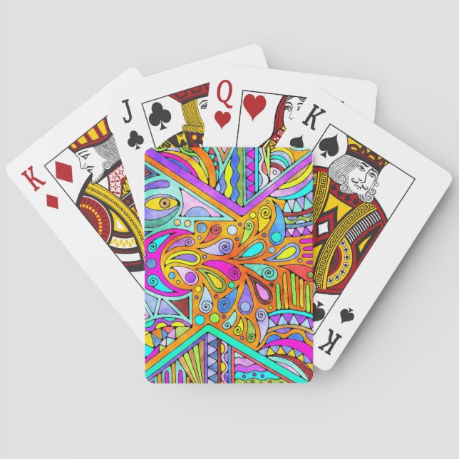 Hand Drawn By EDDArt - Blah Blah Blah 1 Playing Cards (Back)