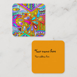 Hand Drawn By EDDArt - Blah Blah Blah 1 Square Business Card