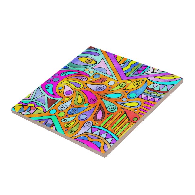 Hand Drawn By EDDArt - Blah Blah Blah 1 Tile (Side)