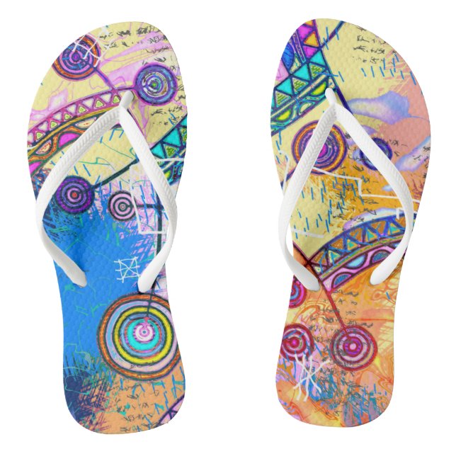 Hand Drawn By EDDArt - Dream Scale 1 Flip Flops (Footbed)