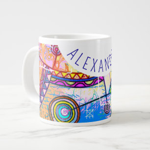 Hand Drawn By EDDArt - Dream Scale 1 Large Coffee Mug