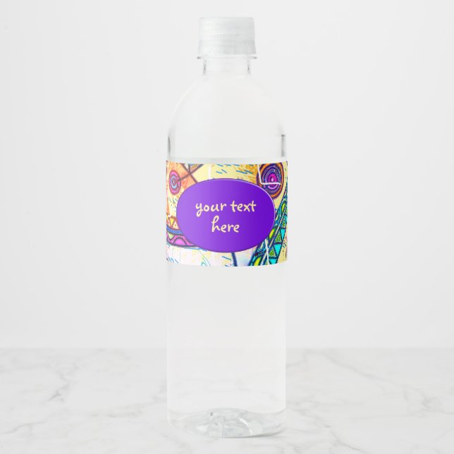 Hand Drawn By EDDArt - Dream Scale 1 Water Bottle Label (Front)