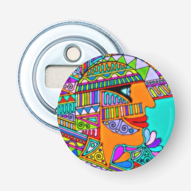 Hand Drawn By EDDArt - Pharaoh 1 Bottle Opener (Front)
