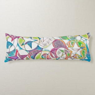 Hand Drawn By EDDArt - Stars And Hearts 1 Body Cushion